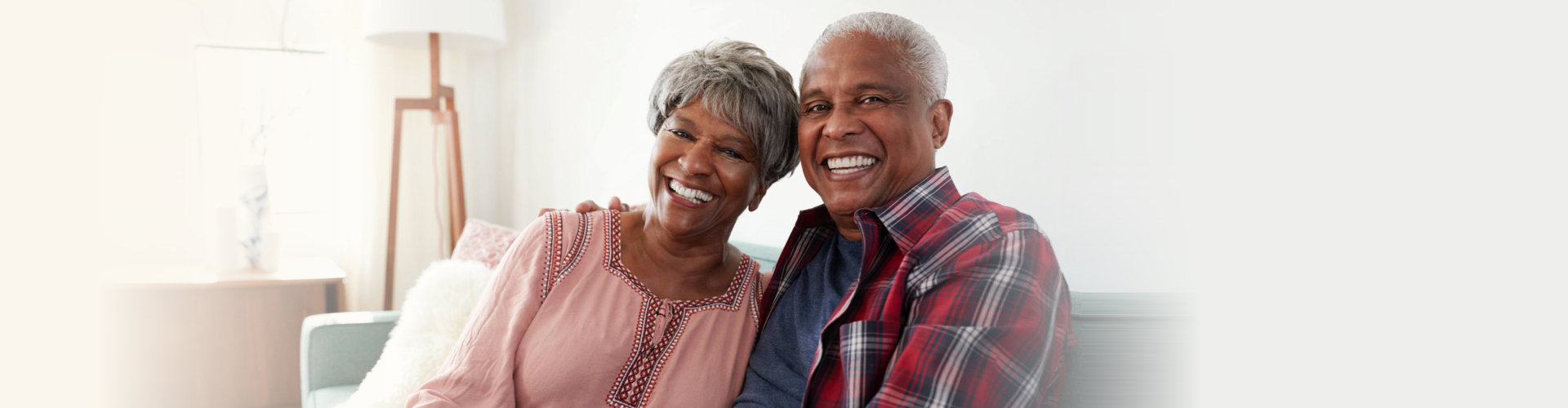 senior couple smiling